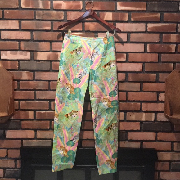 Leggiadro Pants - Leggiadro Tiger/Zebra Pattern “Cigarette” Pants Leggiadro Pants - Leggiadro Tiger/Zebra Pattern “Cigarette” Pants
